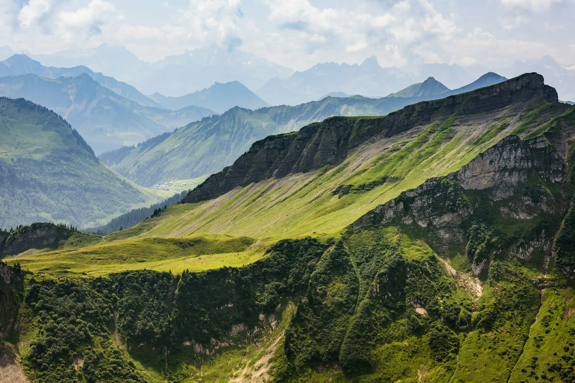 Mountain landscape at sunrise